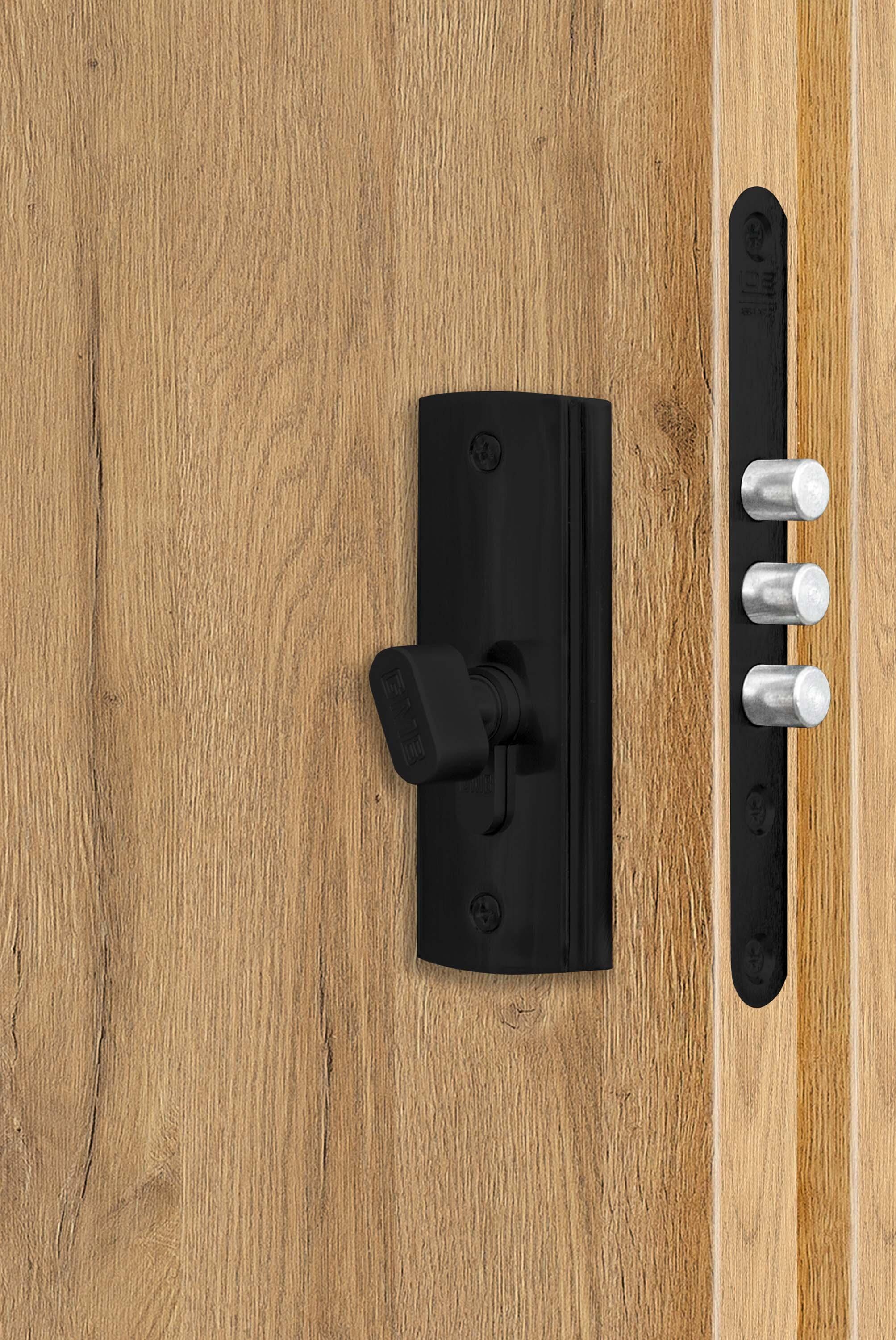 Drzwi wejściowe wewnątrzlokalowe Zeus 80 cm prawe dąb grand/black - 2