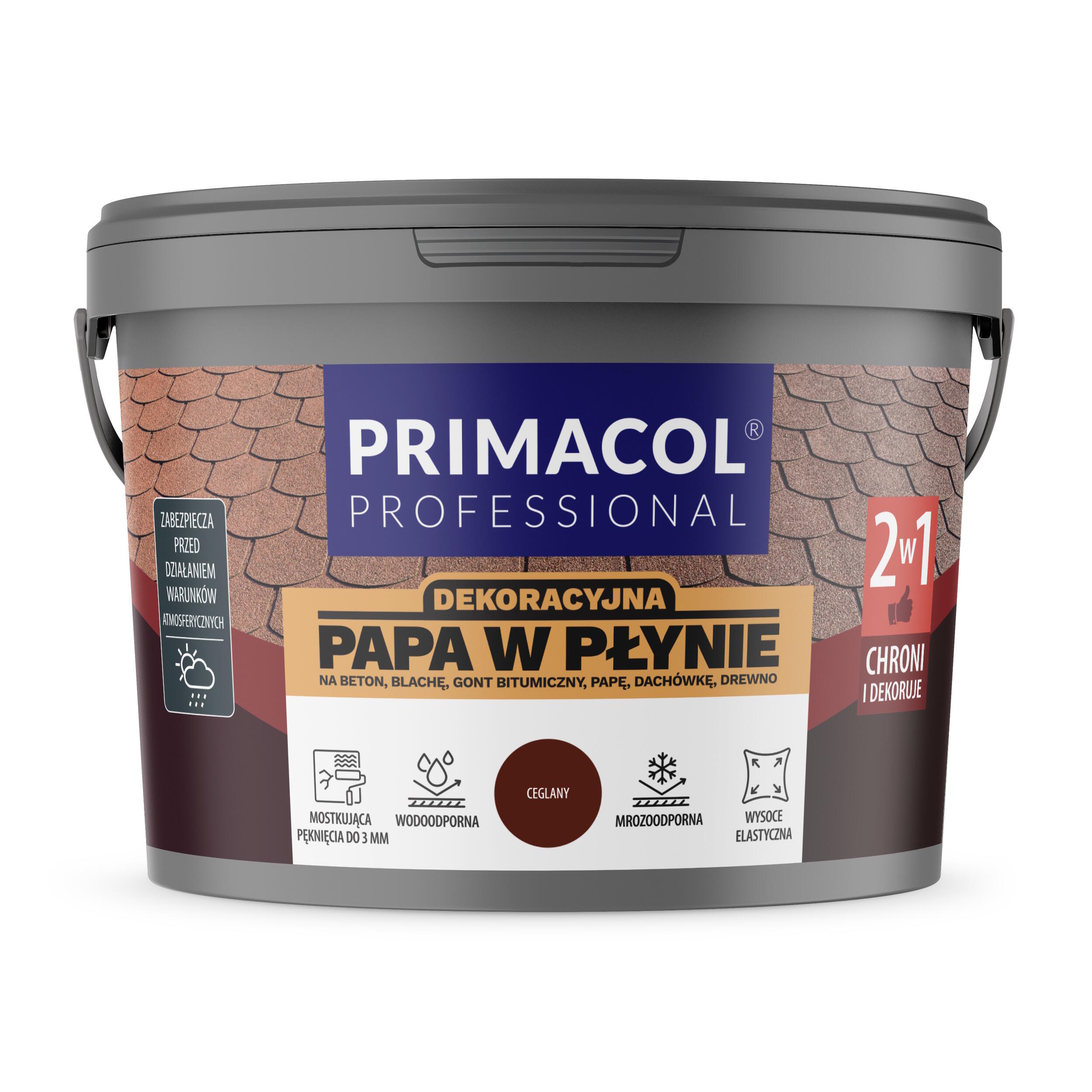 Farba papa w płynie ceglany 6kg - 2