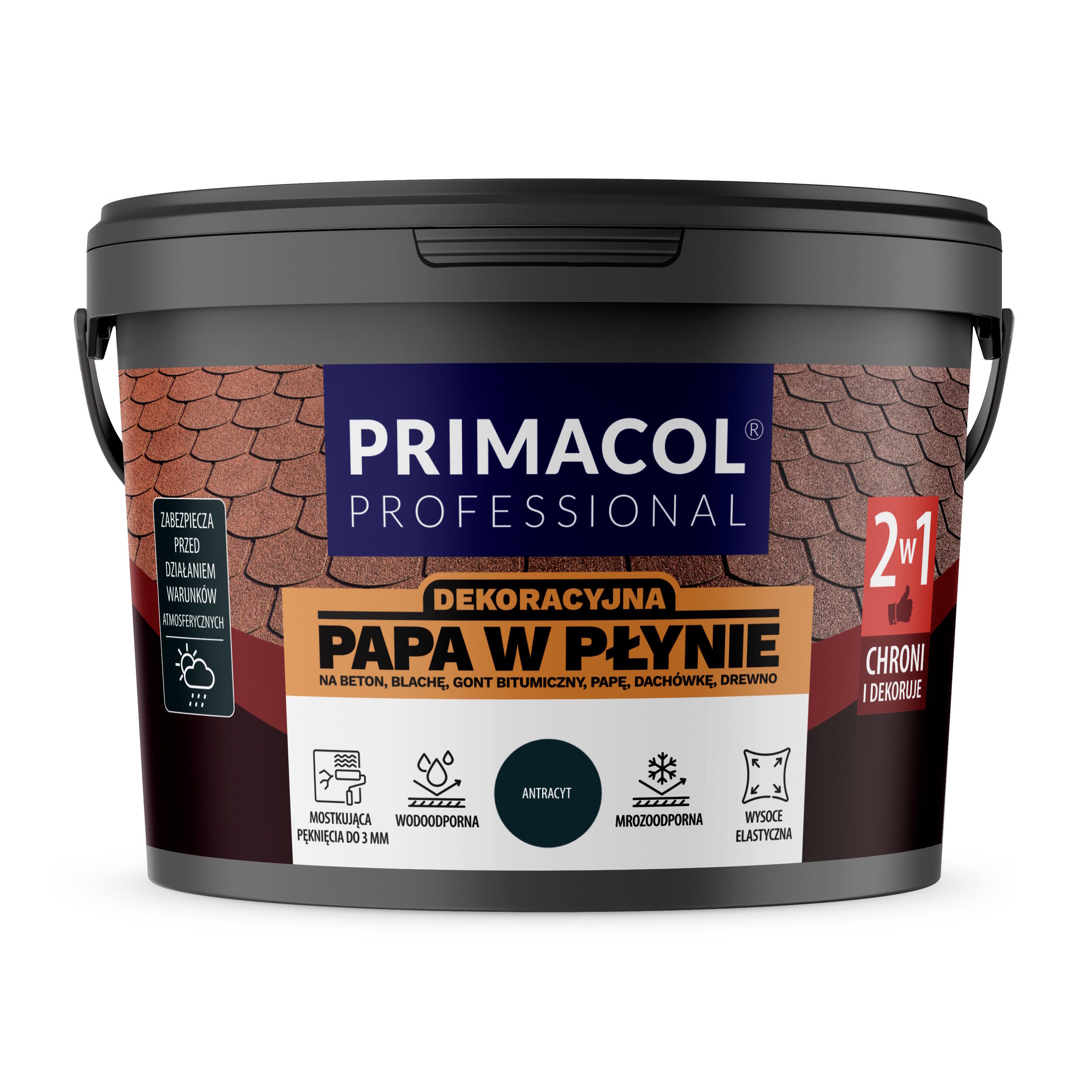 Farba papa w płynie antracyt 6kg - 2