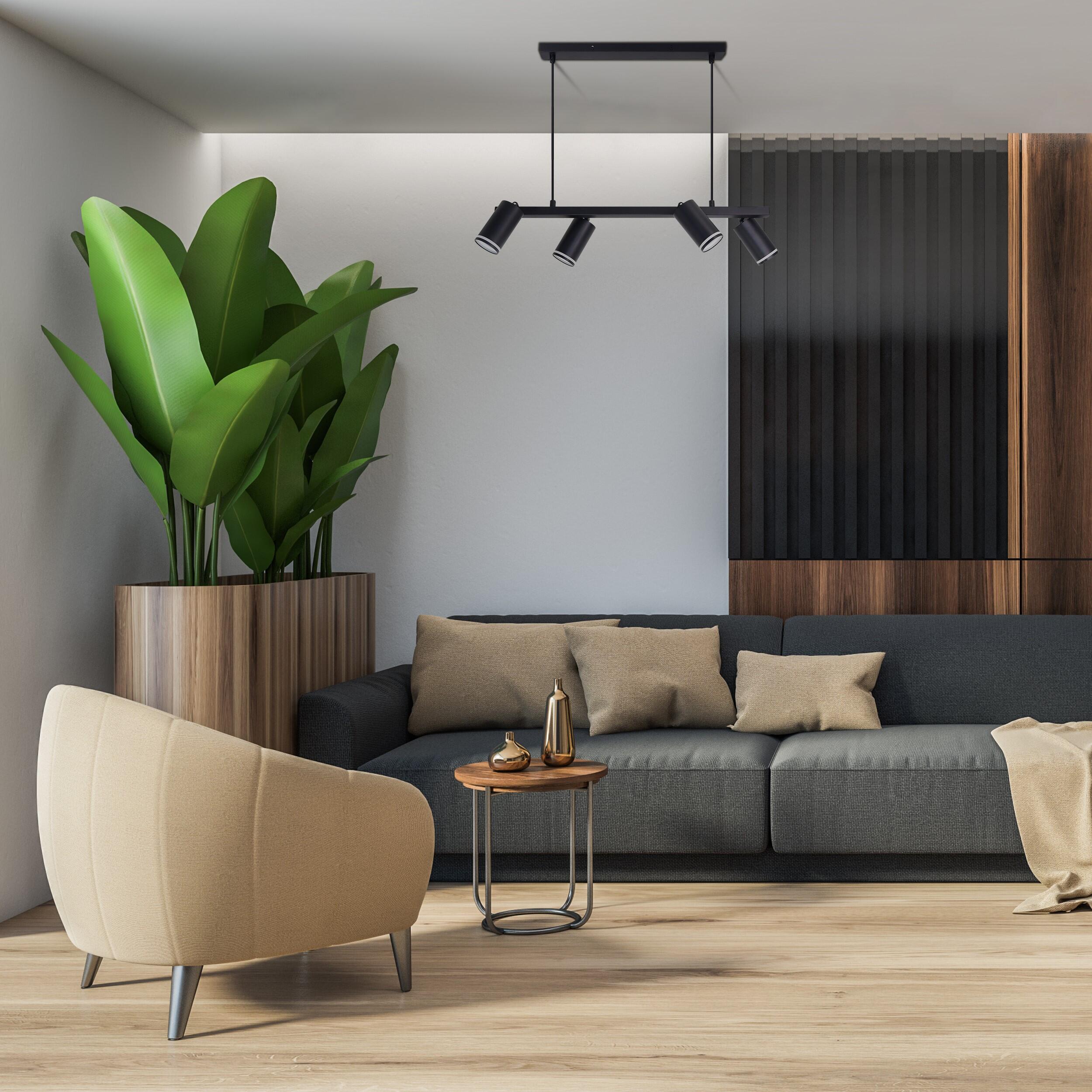 Lampa wisząca Paris 4xGU10 czarna - 2