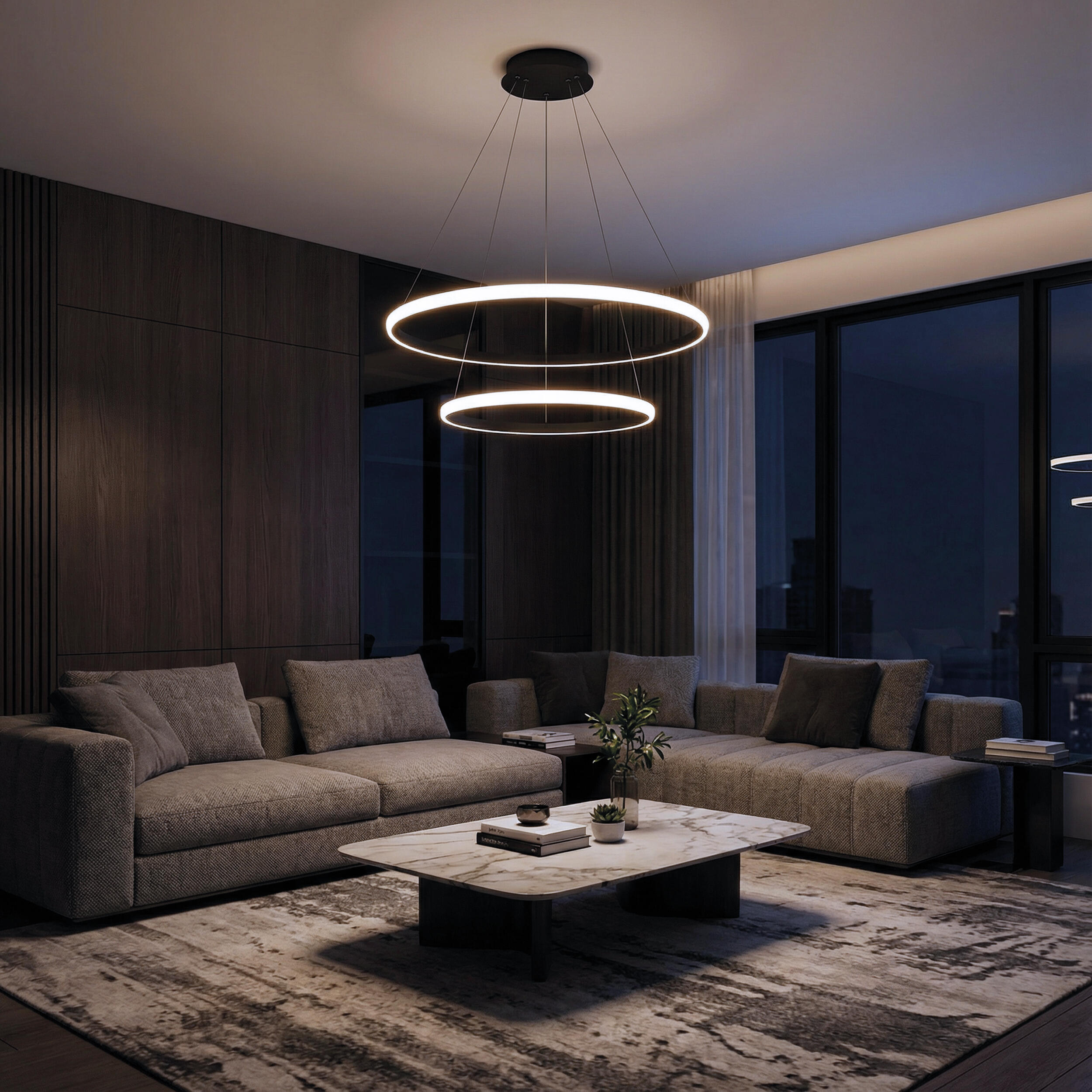 Lampa wisząca Diana 2 44W 6200lm czarna - 2