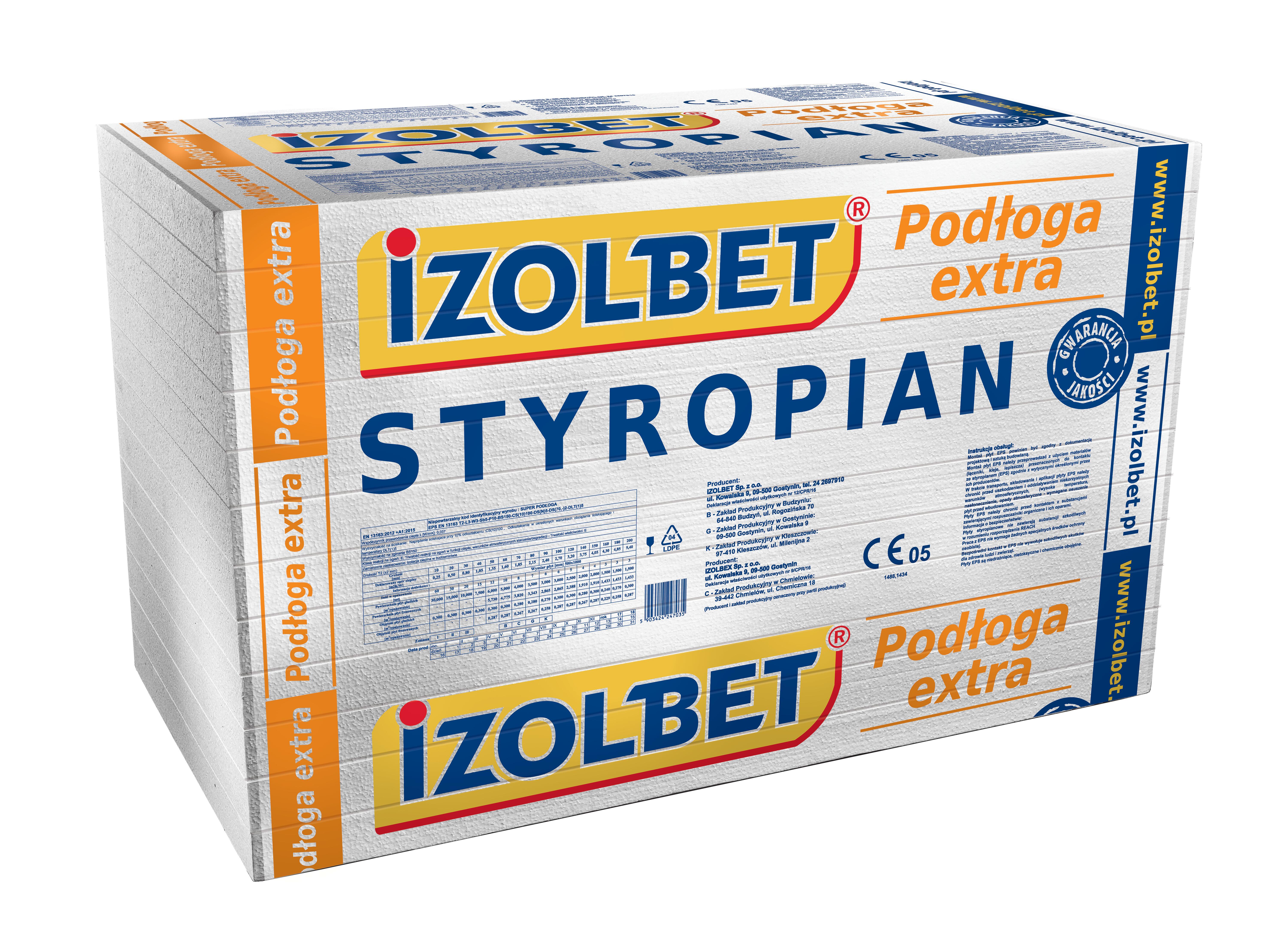 Styropian Holcim 5 cm EPS100  0.037 W/(mK) 6 m2