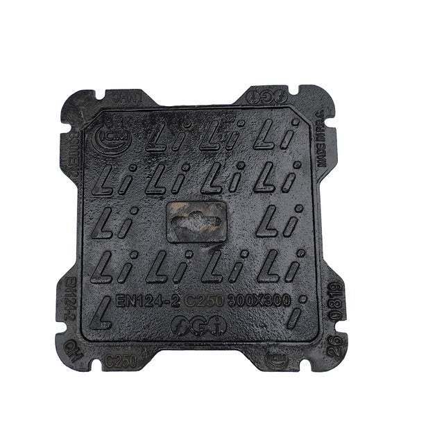 Condotto di scarico dell'acqua Chiusino C250 300x300 in ghisa 30 x 30 cm