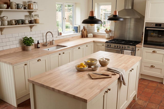 ENCIMERA MADERA MACIZA ROBLE 240 X 63 X 3,8 CM