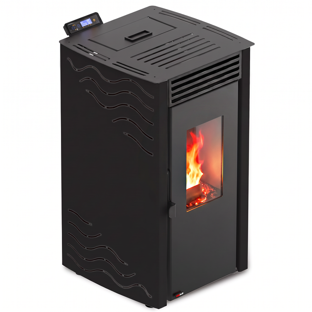 ESTUFA DE PELLET AGATHA 8KW NEGRO