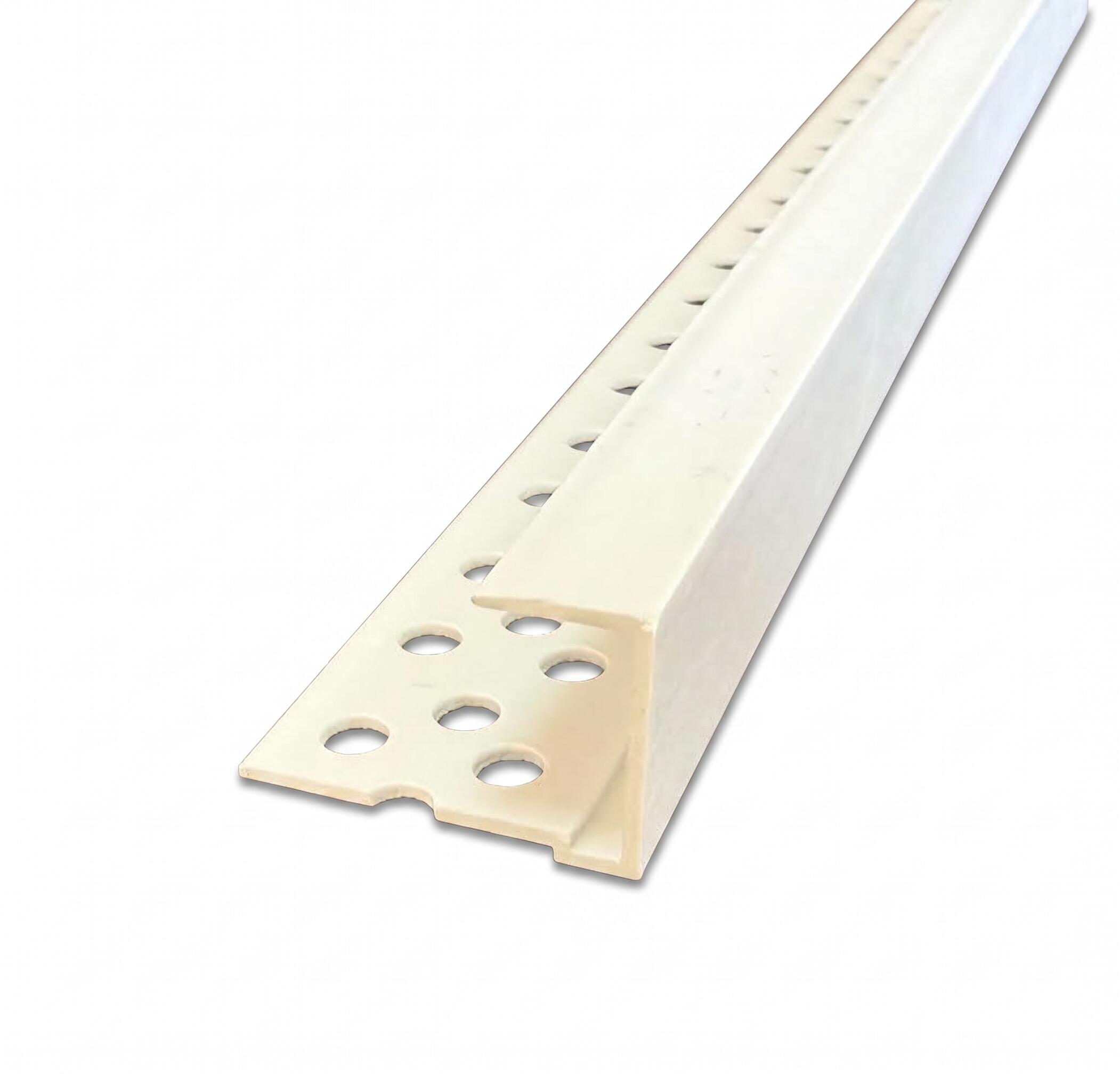 PERFIL REMATE CARTON YESO J PVC BLANCO 2.5M - 2