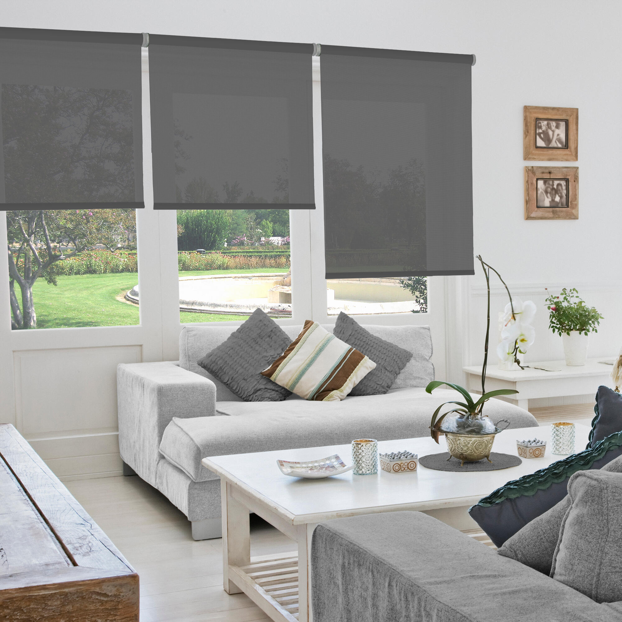 Estor enrollable decoscreen gris 132x250 cm