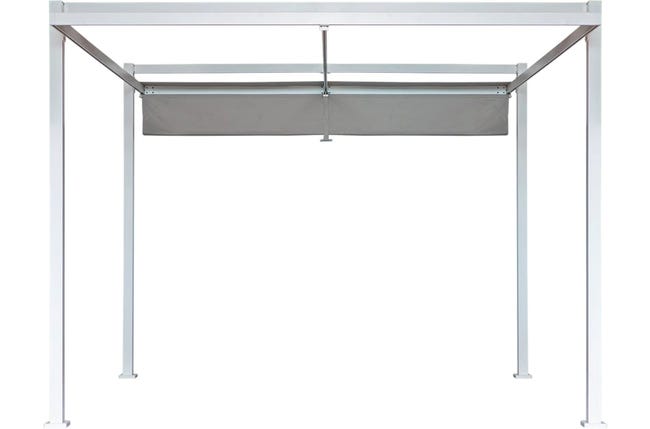 Tonnelle autoportant NATERIAL Equinox acier / aluminium blanc, 11.46 m² ...