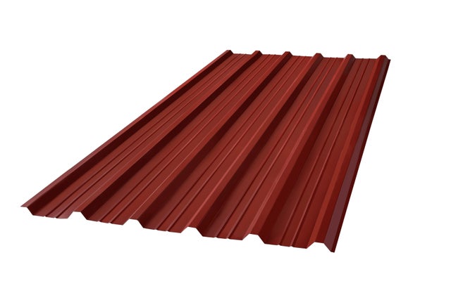 PLACA ACERO LACADO TRAPEZOIDAL 6X1 M ROJO