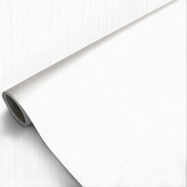 Adhesivo decorativo en rollo PVC Imitación material Madera Madera color Blanco mate. De 0.90 x 2.80 m. Recomendado: para decorar una pared y un objeto. LHD