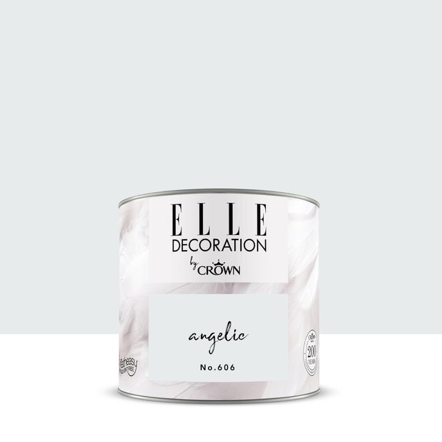 Pittura per interni super lavabile, ELLE DECORATION by Crown bianco angelic 606 opaco, 0.125 L