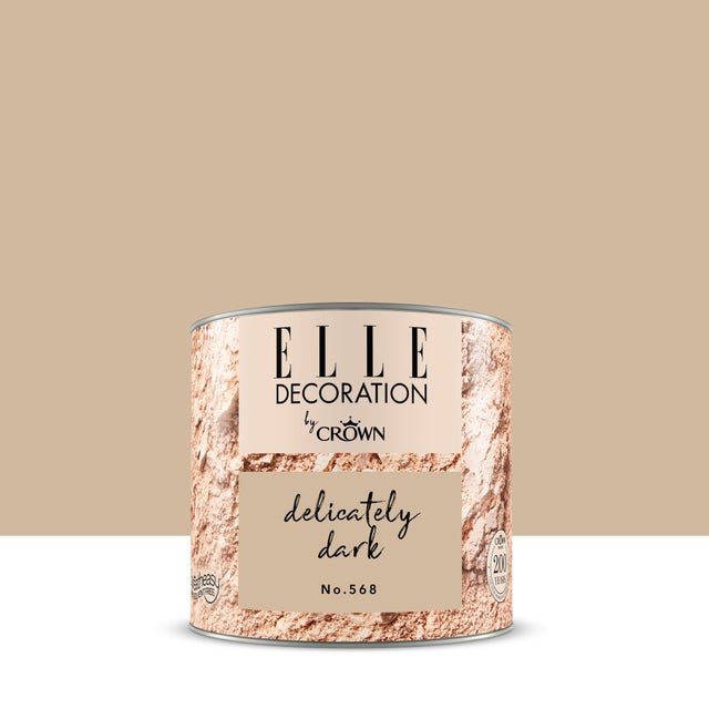 Pittura per interni super lavabile, ELLE DECORATION by Crown beige delicately dark 568 opaco, 0.125 L