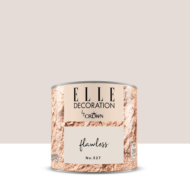 Pittura per interni super lavabile, ELLE DECORATION by Crown beige flawless 527 opaco, 0.125 L