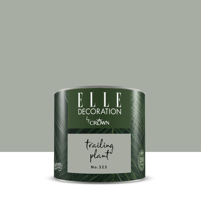 Pittura per interni super lavabile, ELLE DECORATION by Crown verde trailing plant 323 opaco, 0.125 L