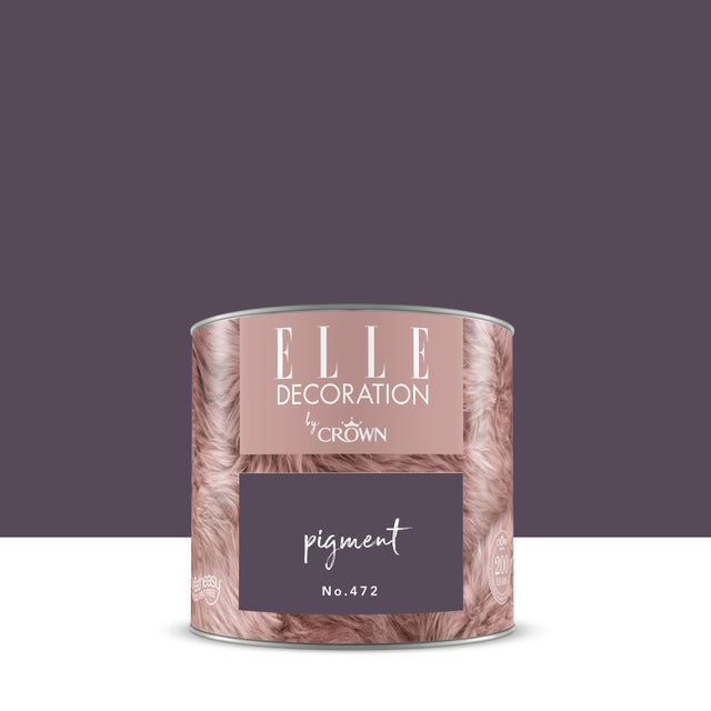 Pittura per interni super lavabile, ELLE DECORATION by Crown viola pigment 472 opaco, 0.125 L