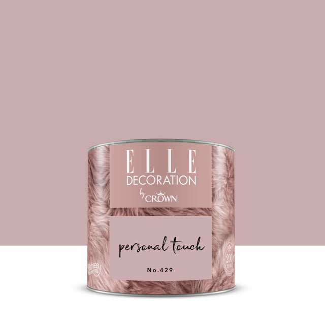Pittura per interni super lavabile, ELLE DECORATION by Crown rosa personal touch 429 opaco, 0.125 L