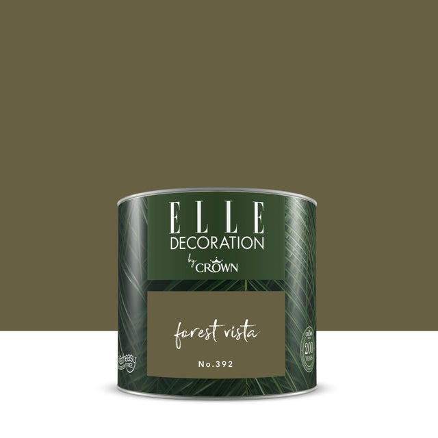 Pittura per interni super lavabile, ELLE DECORATION by Crown verde forest vista 392 opaco, 0.125 L