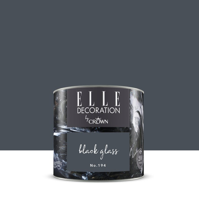 Pittura per interni super lavabile, ELLE DECORATION by Crown grigio black glass 194 opaco, 0.125 L