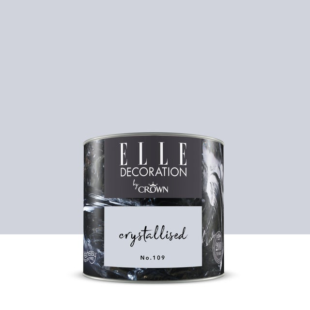 Pittura per interni super lavabile, ELLE DECORATION by Crown grigio crystallised 109 opaco, 0.125 L