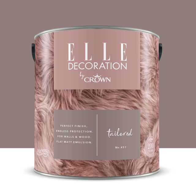 Pittura per interni super lavabile, ELLE DECORATION by Crown rosa tailored .451 opaco, 2.5 L