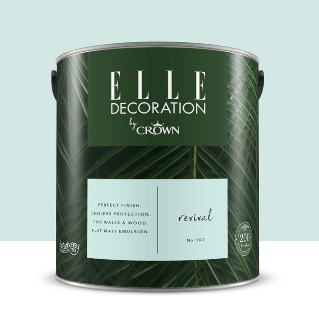 Pittura per interni super lavabile, ELLE DECORATION by Crown verde revival 302 opaco, 2.5 L