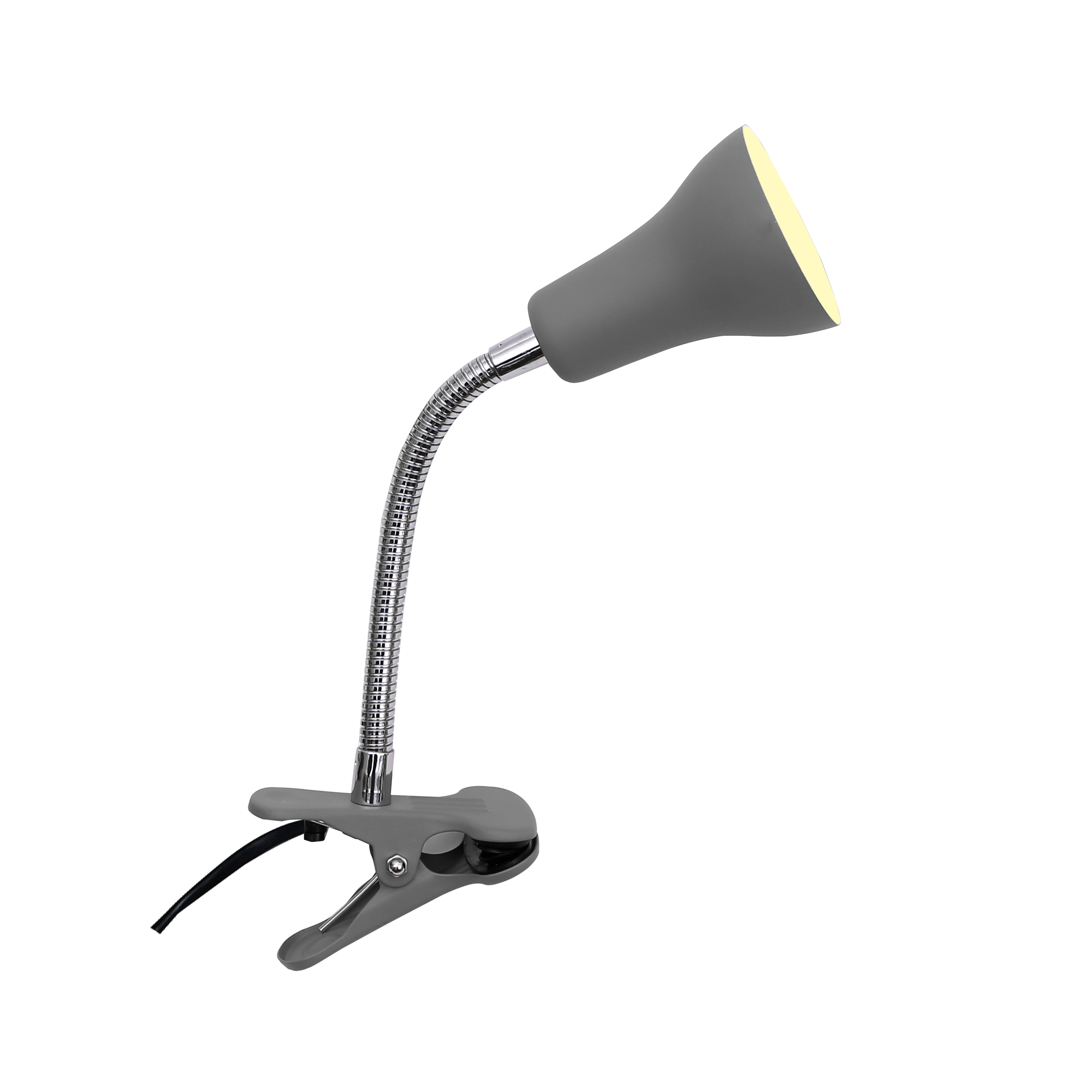 Lampe de bureau à pince Salta, acier, gris, H.20 cm INSPIRE, GU10 - 4