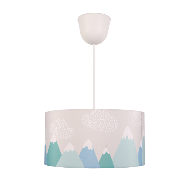 Lampa wisząca Hill niebiesko-zielona E27 Inspire