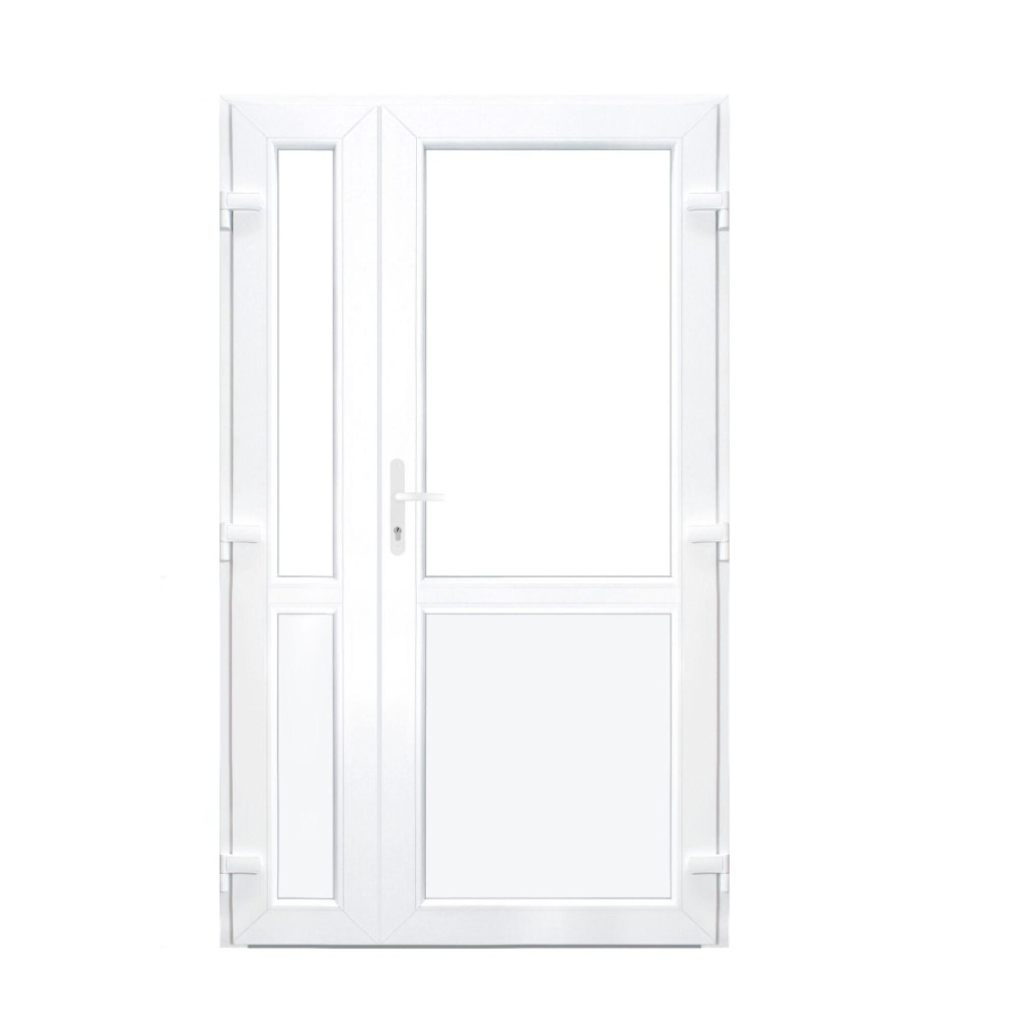 Usa PVC exterior, geam 2/3, 120 x 205 cm, deschidere stanga, alba