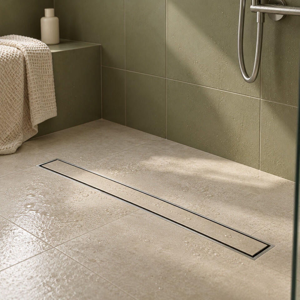 Rigola dus reversibila Luxury, inox, Ø 40 mm, 600x70 mm