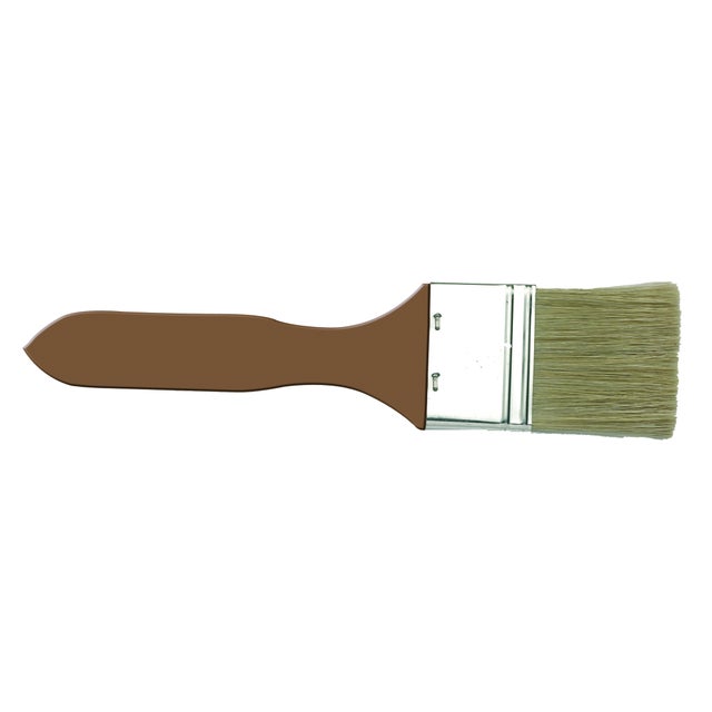 Pennello per fondi s/h N.40 40 mm per colla e olio, vernice, impregnante legno e vernice a base acqua e vernice a base solvente FLEUR
