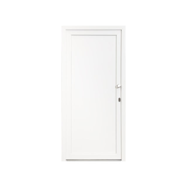 PORTA ENTRADA PVC BRANCA 200X89CM DIREITA