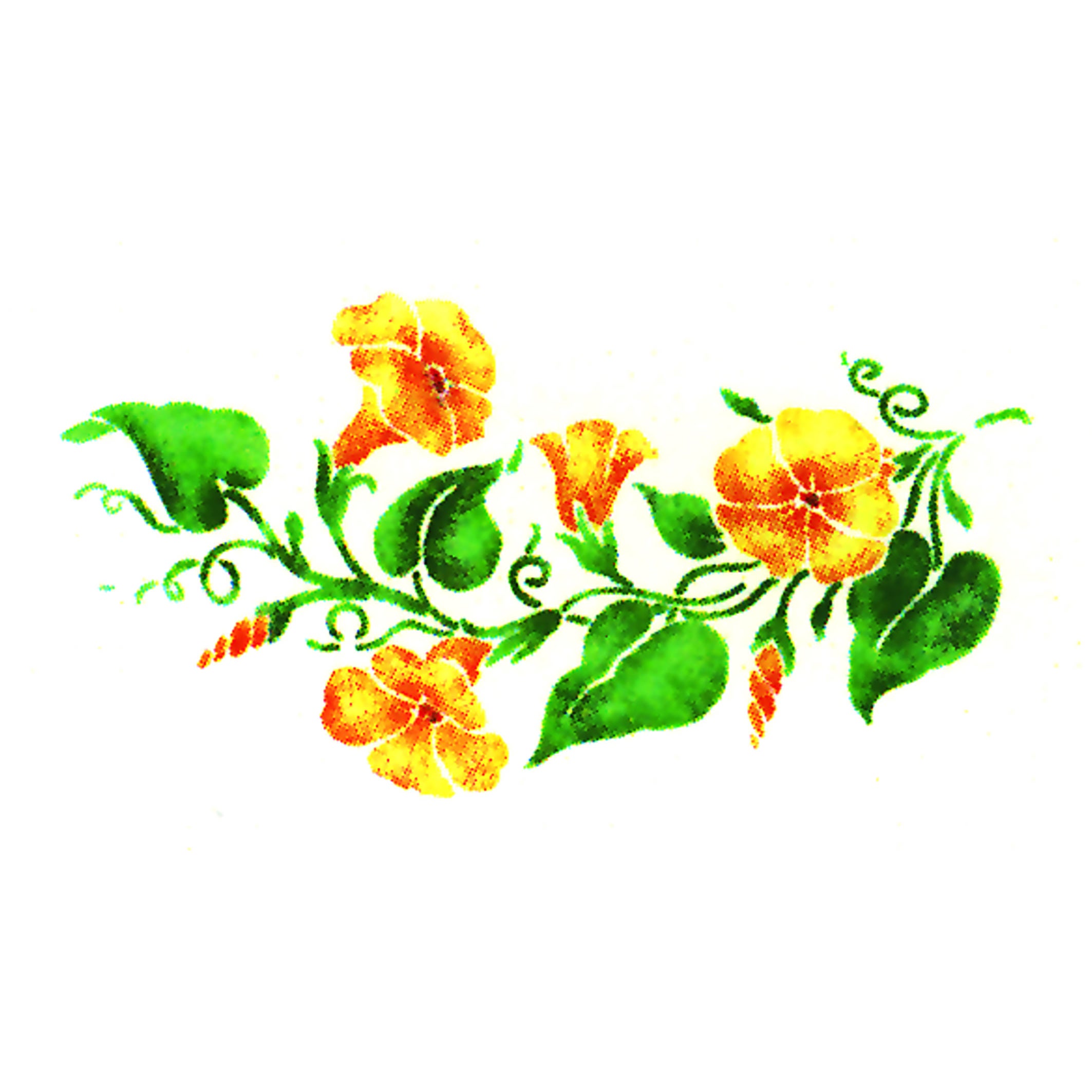 Tampone stencil con fiori e foglie di 30 x 20,5 cm - Artemio per 7,30