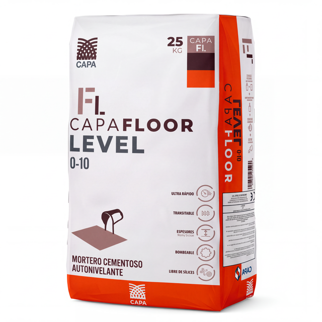 MORTERO AUTONIVELANTE CAPAFLOOR 0-10MM 25 KG
