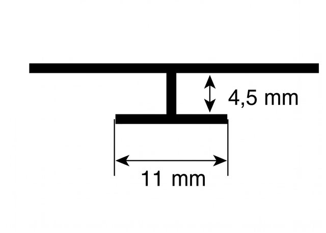 PERFIL METALICO PLATA UNION 280CM
