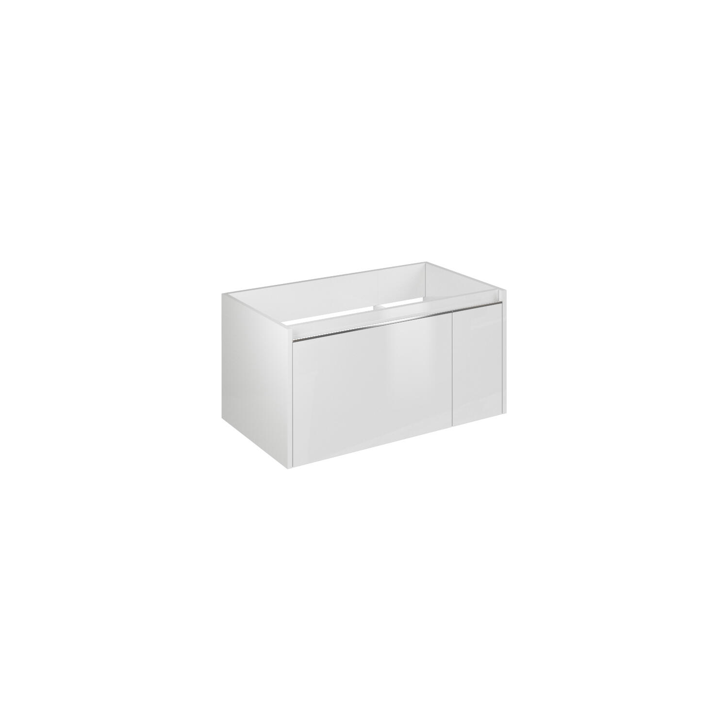 Mobile da bagno sospeso sotto lavabo L 80 x H 40 x P 45.5 cm bianco opaco, 1 cassetto, 1 anta Cielo - 2
