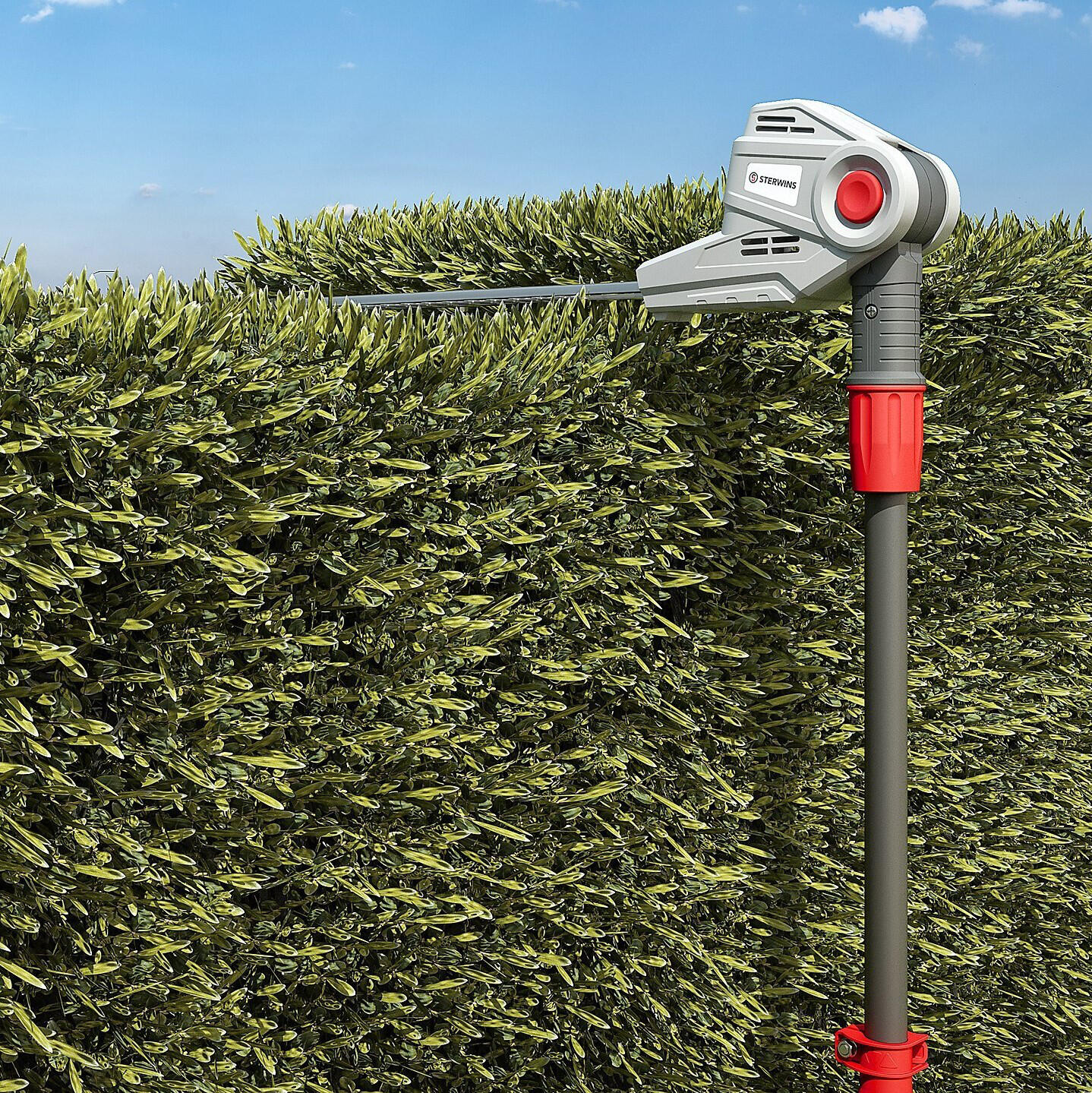 Tagliasiepi ad asta elettrico brushless in acciaio STERWINS ETH 2-50.3 2 lame da 50 cm 500 W con guaina protettiva - 2