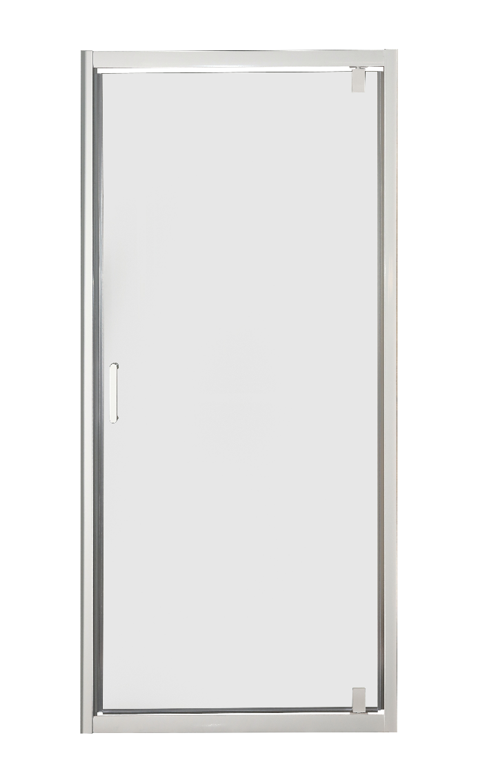 Porta doccia battente Sinque, L 82 cm x H 190 cm x SP 5 mm, profilo bianco - 4