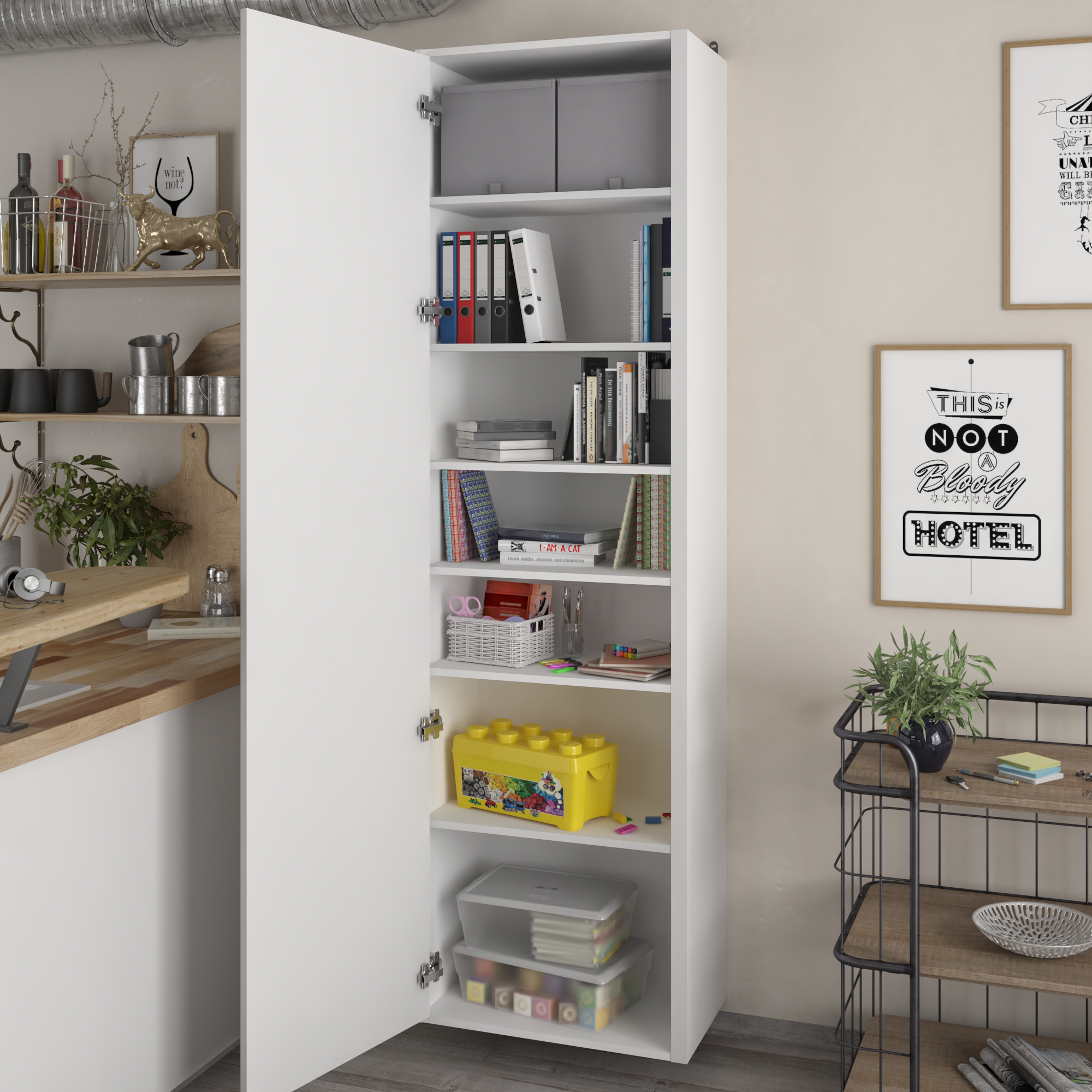 Lot de 2 Etagère pour intérieur de caisson DELINIA ID blanc l.56.7 x P.32.8 cm - 2