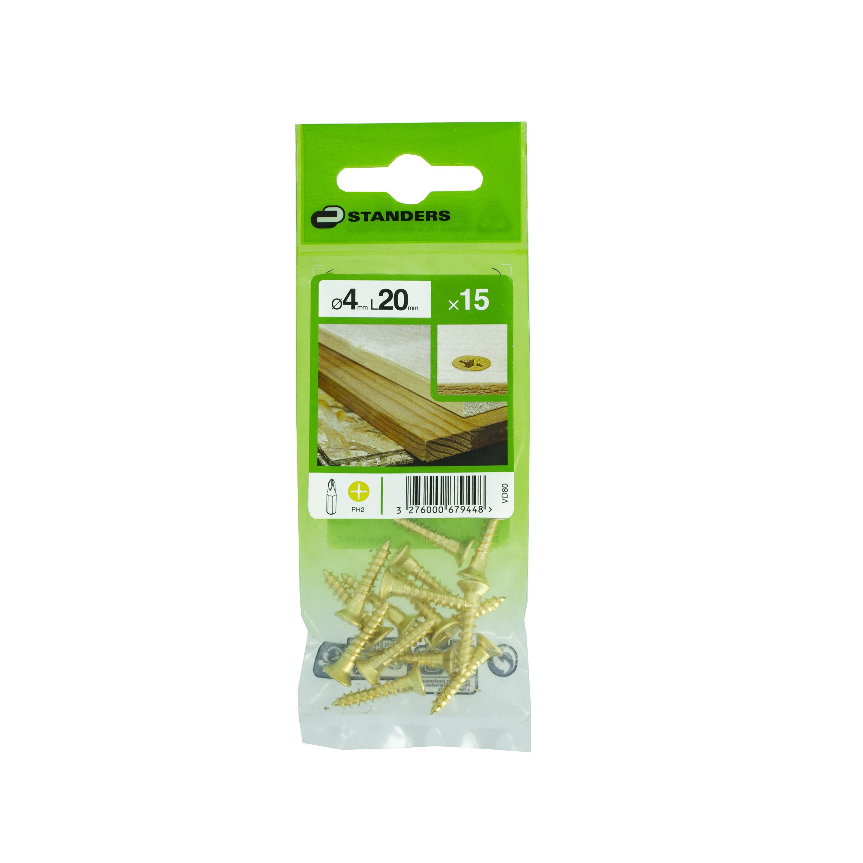 15 Tornillo para madera STANDERS phillips con cabeza avellanada, ø 4 x L. 20 mm - 5