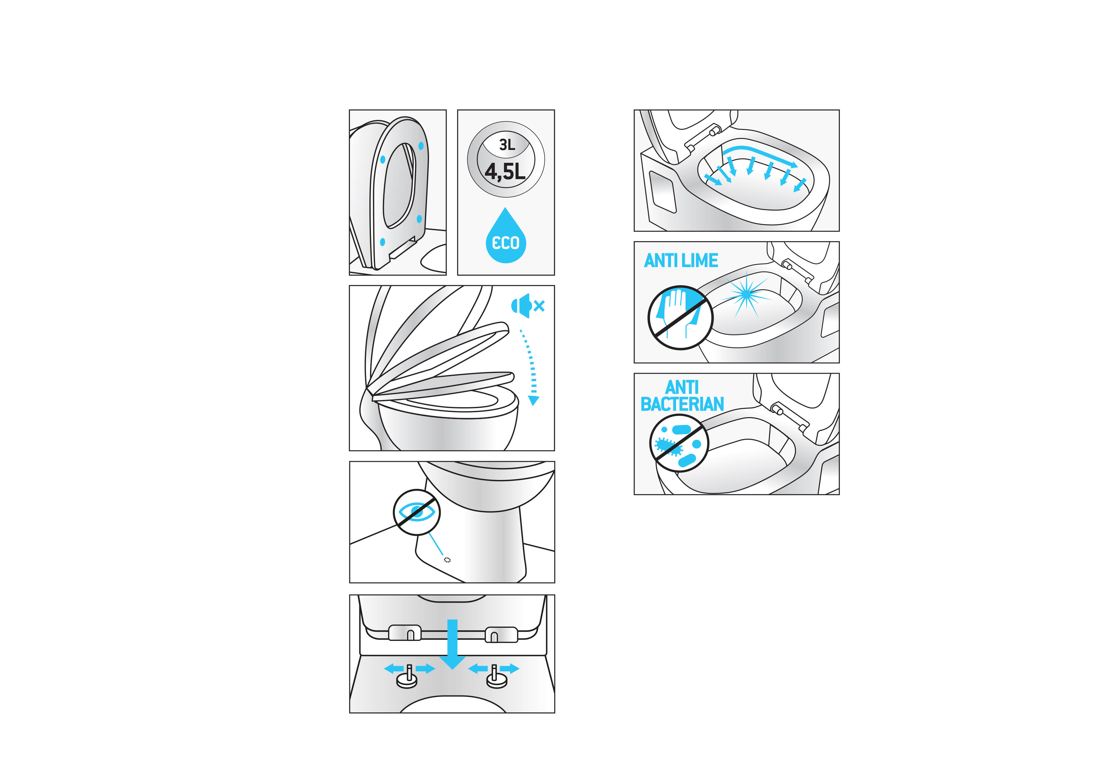 Pack WC SENSEA Lisso  con tapa amortiguada - 16