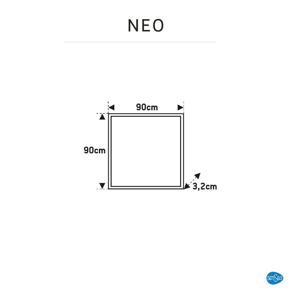 Specchio con illuminazione integrata bagno rettangolare SENSEA L 90 x H 90 x P 3.2 cm grigio / argento - 5