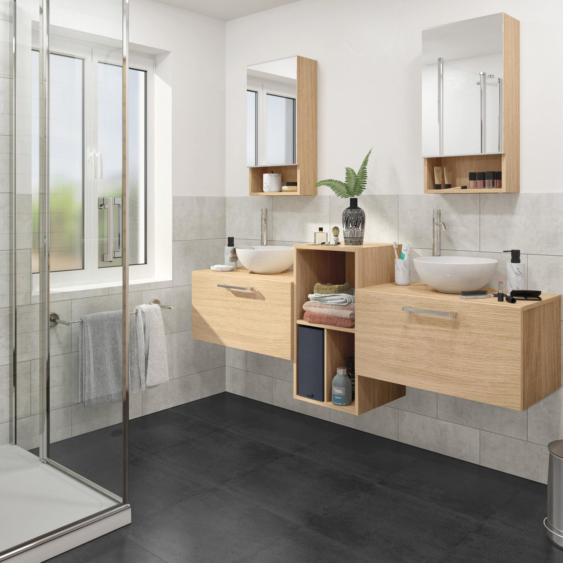 Lavabo da appoggio Easy SENSEA tondo in ceramica bianco lucido piletta inclusa - 7