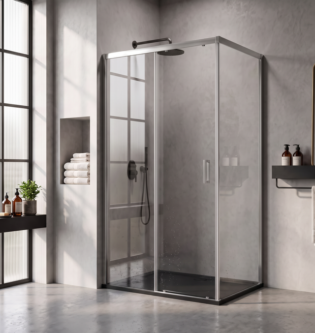 MAMPARA DE DUCHA LATERAL FIJO DENVER PRO 70CM CROMO