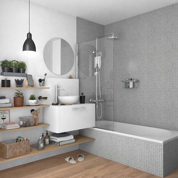 Lavabo da appoggio Easy SENSEA tondo in ceramica bianco lucido piletta inclusa - 10