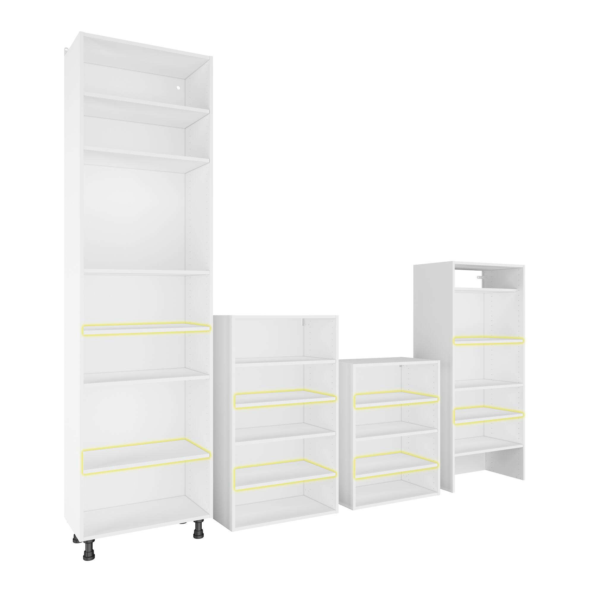 Lot de 2 Etagère pour intérieur de caisson DELINIA ID blanc l.41.7 x P.51.5 cm - 3