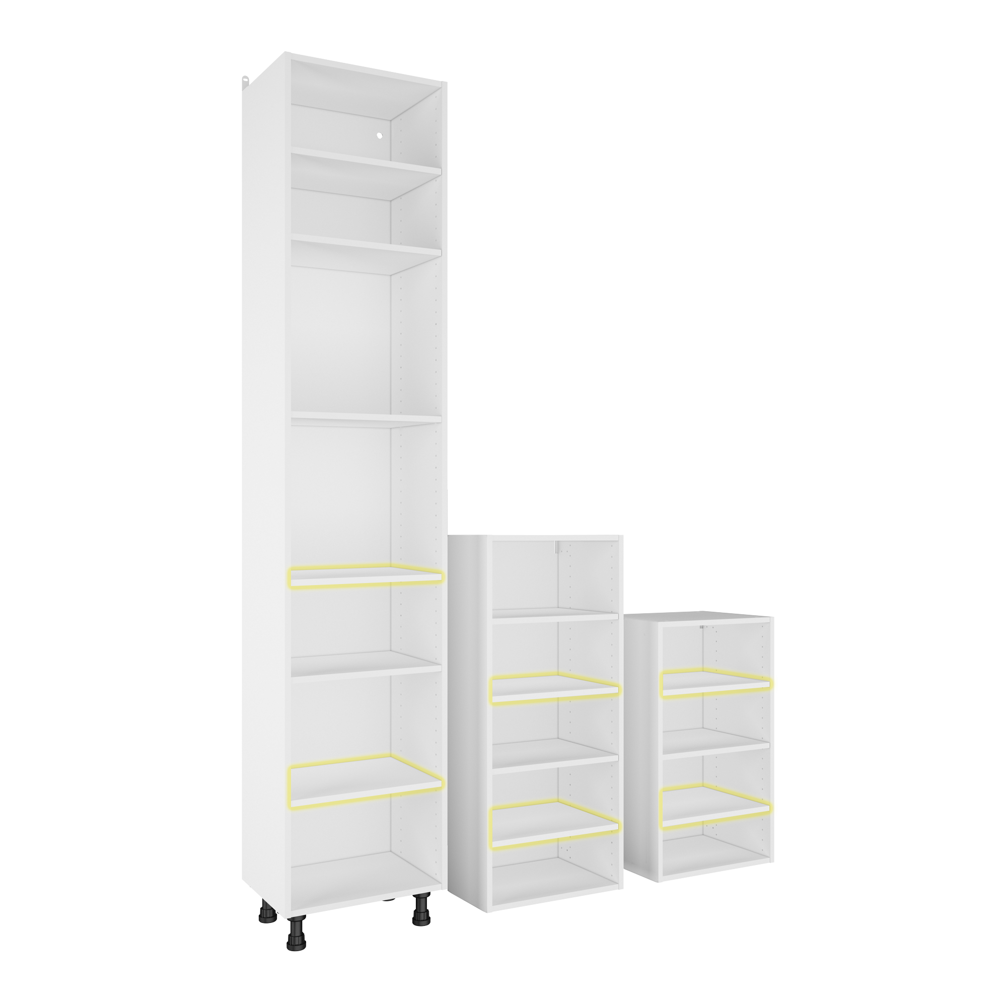 Lot de 2 Etagère pour intérieur de caisson DELINIA ID blanc l.41.7 x P.32.8 cm - 4