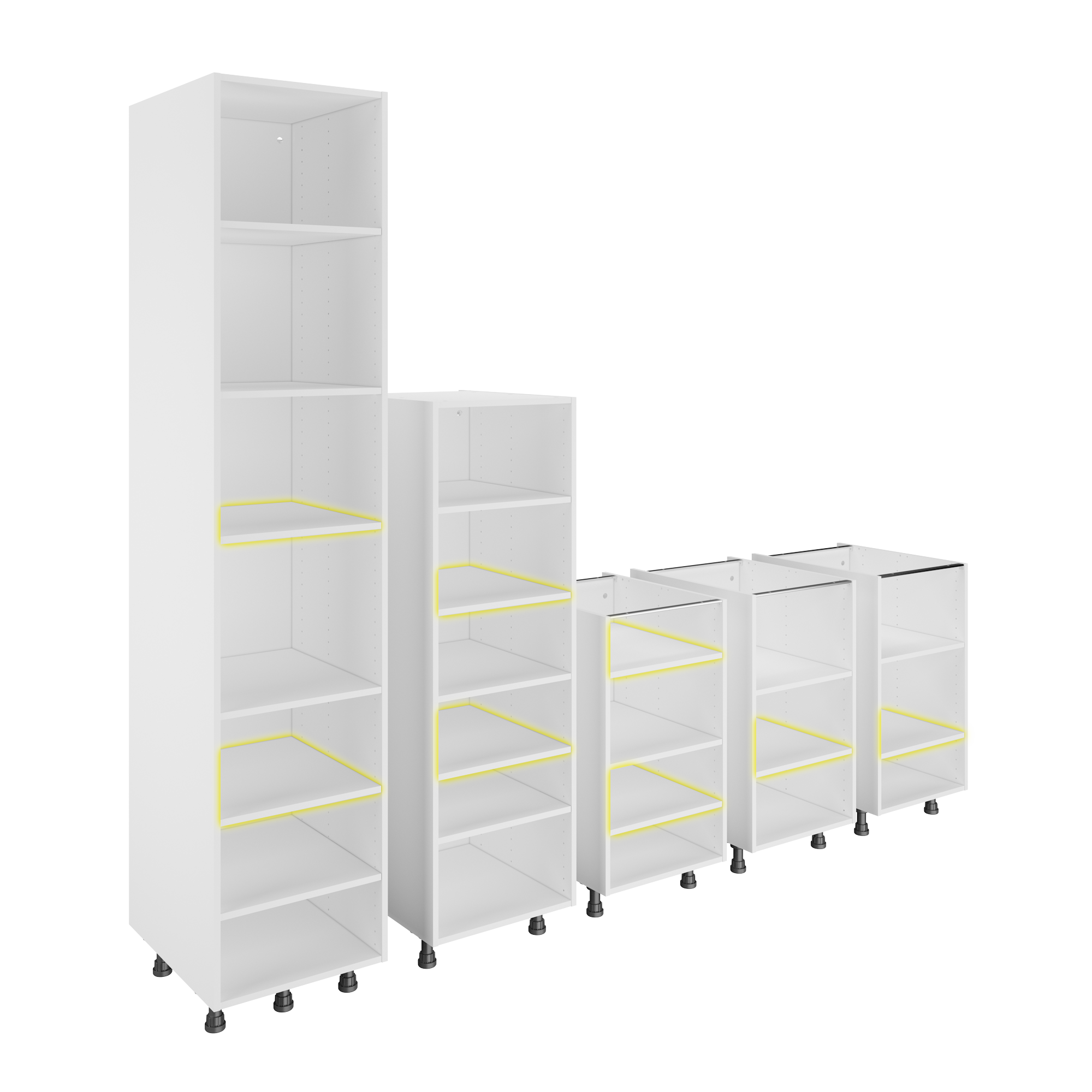 Lot de 2 Etagère pour intérieur de caisson DELINIA ID blanc l.56.7 x P.32.8 cm - 3