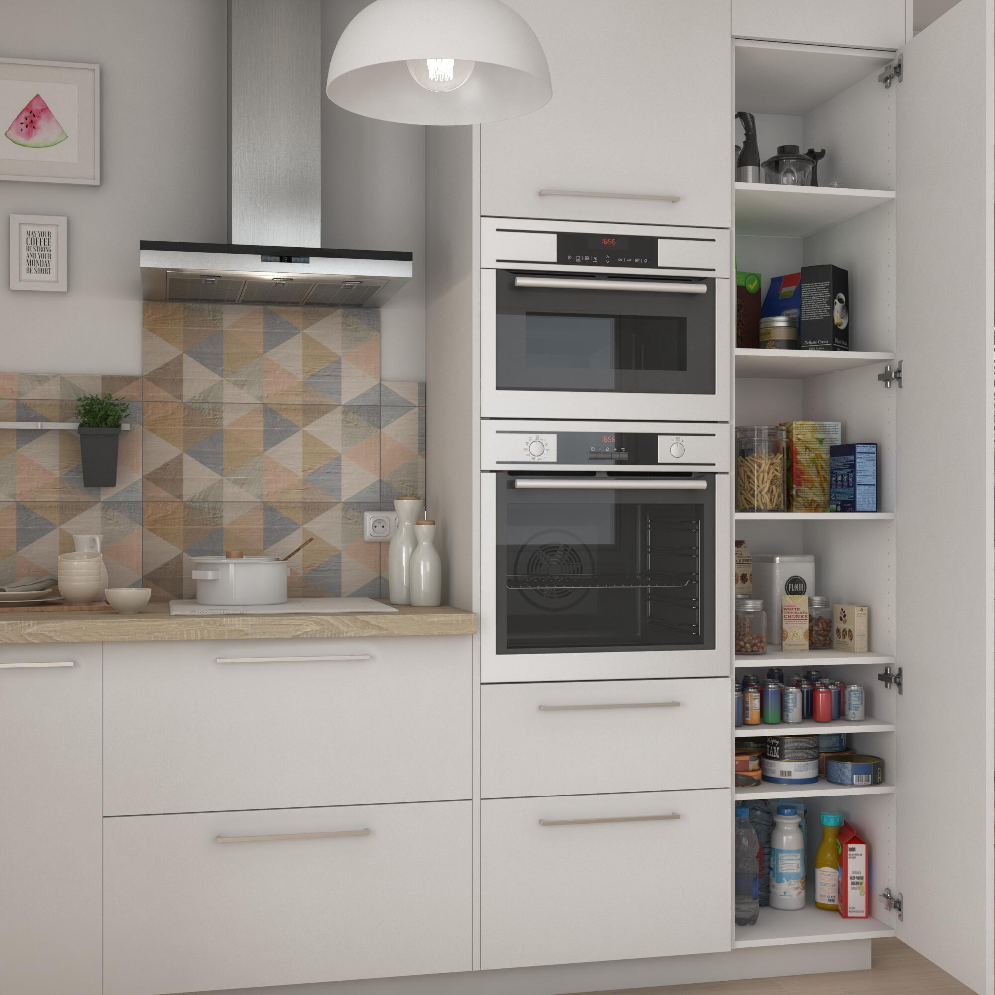 Mueble semicolumna blanco DELINIA ID H137.6 X L45 x P58 cm - 3