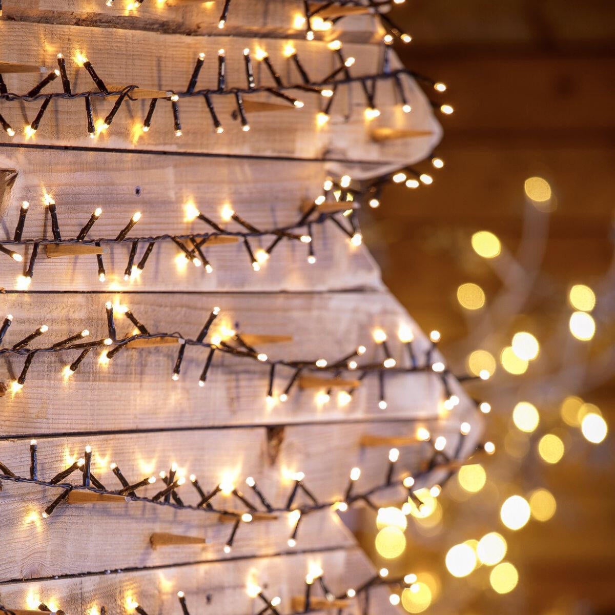 Filo di luci di natale 2000 lampadine LED bianco caldo Led 44.5 m programmabile - 5