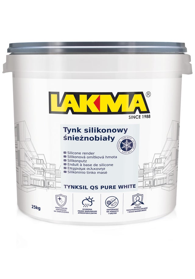 Tynk silikonowy Lakma tynksil QS 1,5mm pure white 25kg